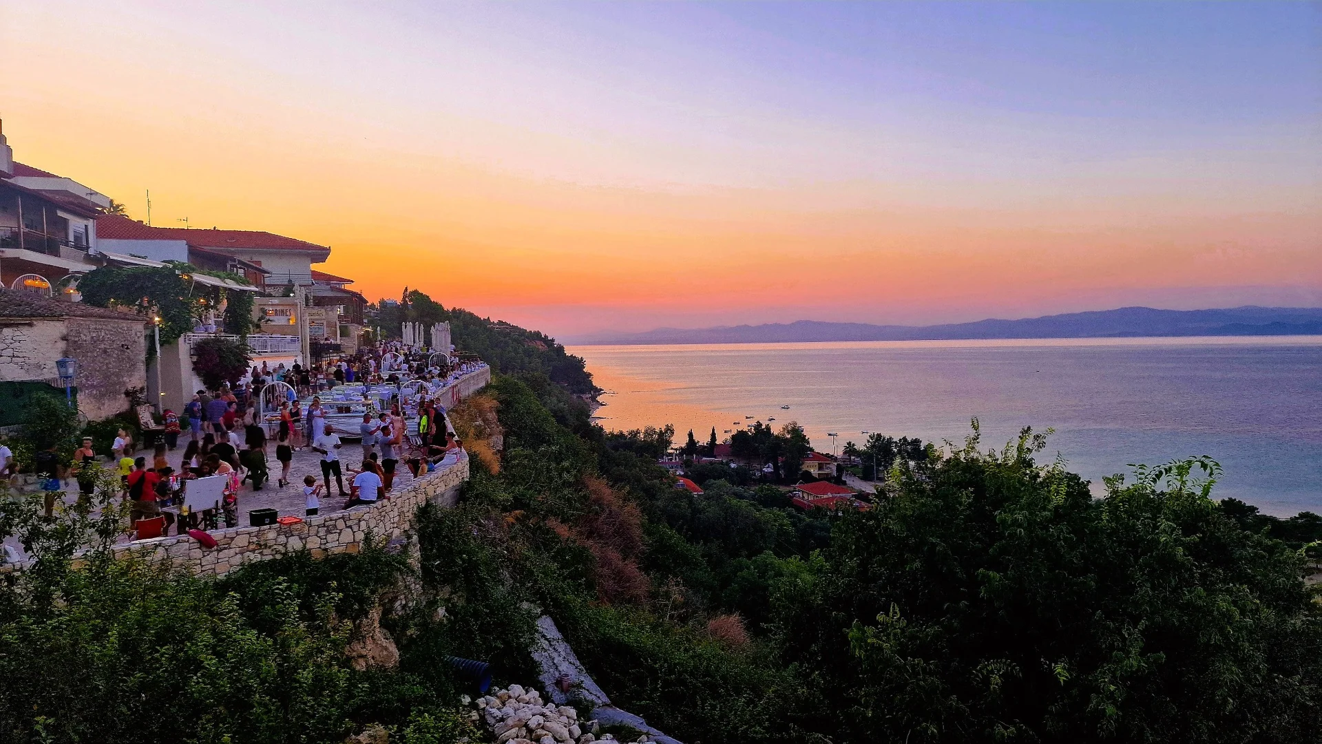 Afytos sunset and sea view