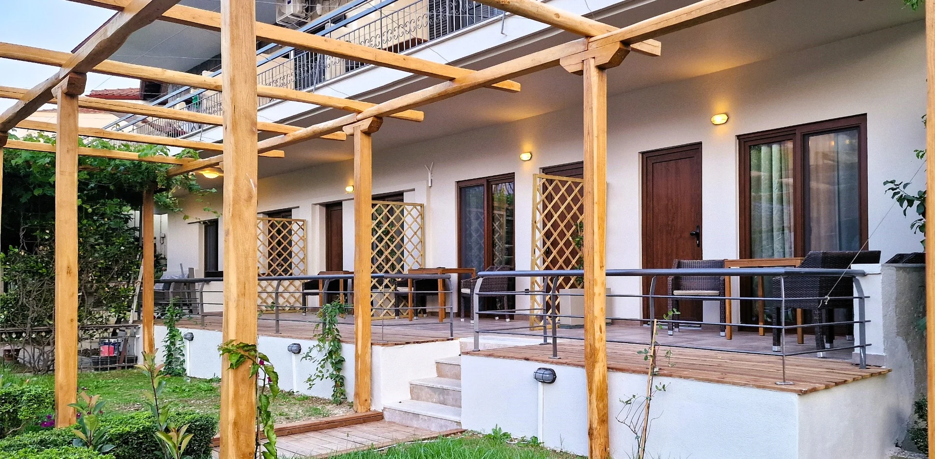 My Afytos Garden exterior and pergola